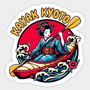 Kayaking geisha Sticker